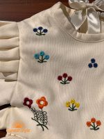 بدنه گلدوزی شده پیراهن بچه گانه