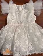 پیراهن مجلسی کودک دخترانه خامه دوزی مروارید