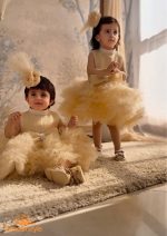 پیراهن پرنسسی پاپیونی پفدار لوکس