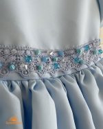 کمر پیراهن پرنسسی ساتن آمریکایی بیبی یقه