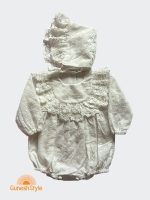 بادی مجلسی نوزادی خامه دوزی دو تیکه لطیفه با کلاه