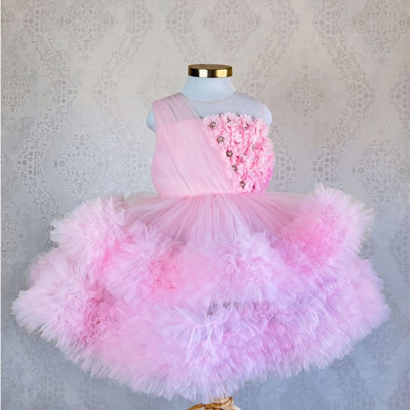 پیراهن پرنسسی پف پفی شکوفه