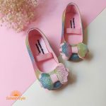 کفش بابت دخترانه چرم مدل رنگین کمان هفت رنگ