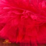 تور چندلایه قرمز پیراهن پرنسسی