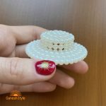 گیره مو سر انبری کلاه مروارید بچه گانه