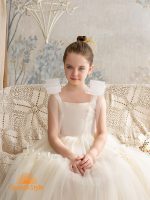 پیراهن پرنسسی بلند السا با پاپیون های کوچک