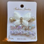 گیره مو انبری بچگانه سه تایی مدل پروانه خرس خرگوش