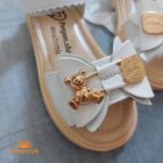 صندل دخترانه مدل تدی رنگ سفید