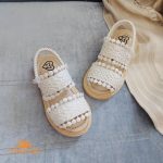 صندل دخترانه مدل لیا رنگ سفید