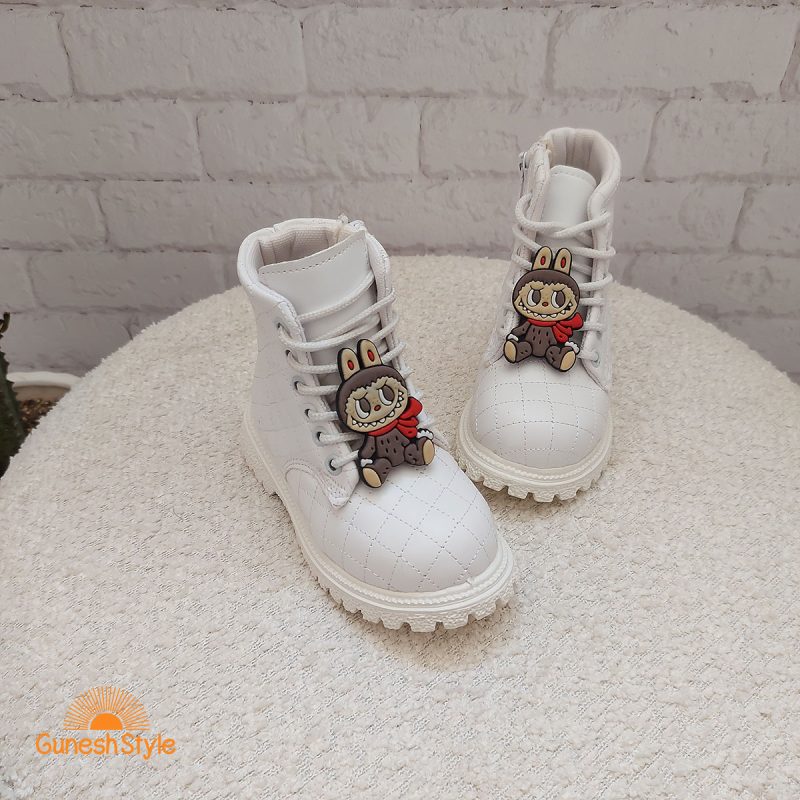 بوت دخترانه مدل لبوبو سفید